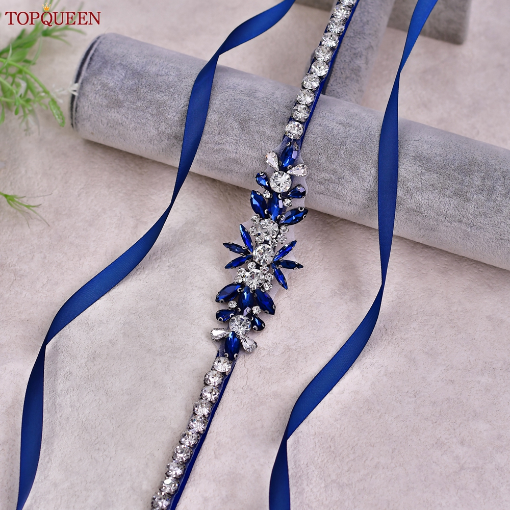 TOPQUEEN Blue Diamond Bridal R – Bridal Sash Ribbon recenzja i cena