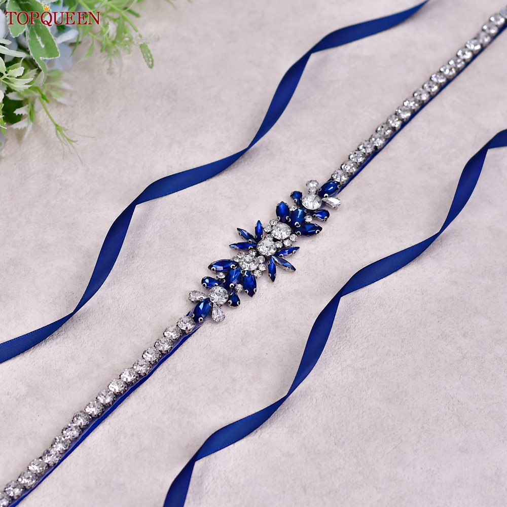 TOPQUEEN Blue Diamond Bridal R – Bridal Sash Ribbon recenzja i cena