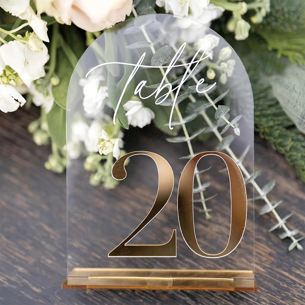 Custom 1 and 10pcs clear Acryl – Table Number Gold recenzja i cena