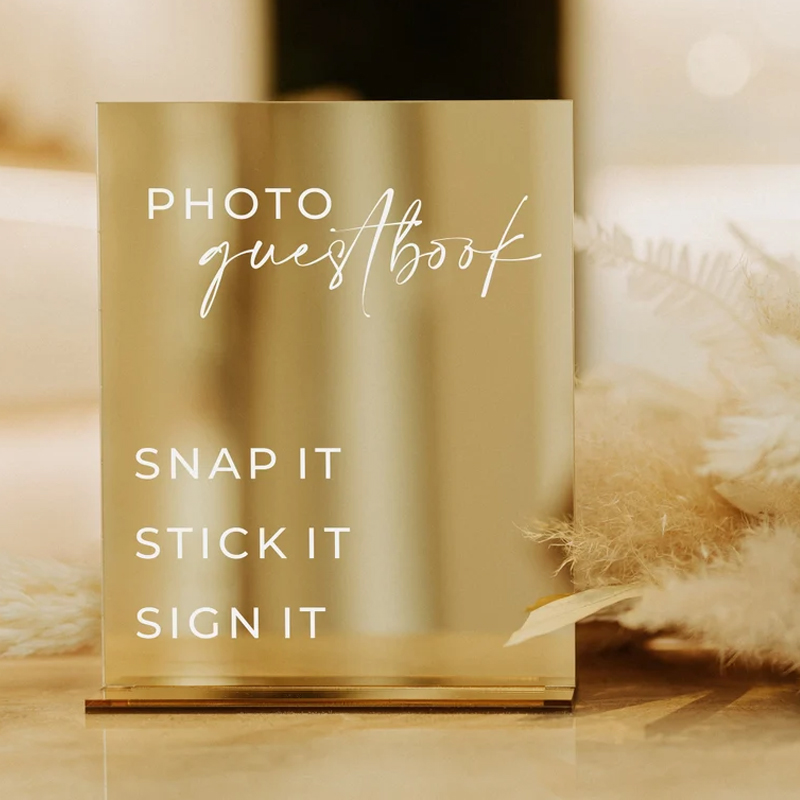 Rectangle Gold Mirror Wedding  – Table Number Gold recenzja i cena