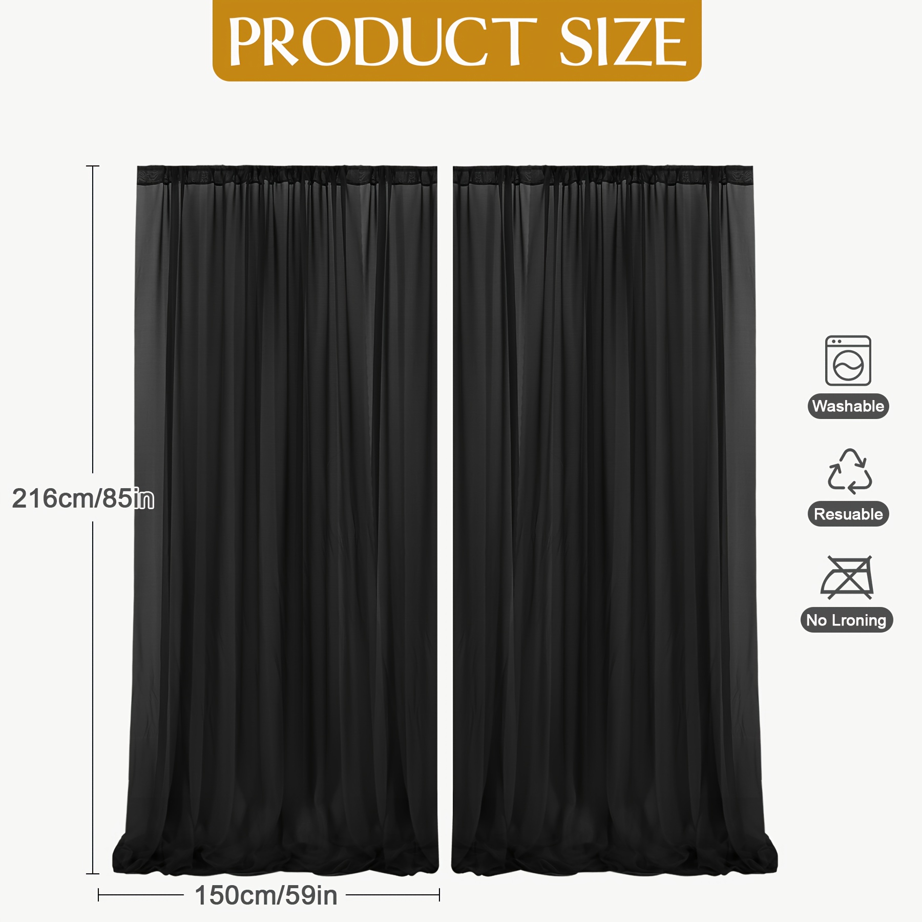 2pcs, 7.2x10ft Tulle Backdrop  – Wedding Backdrop Curtain recenzja i cena