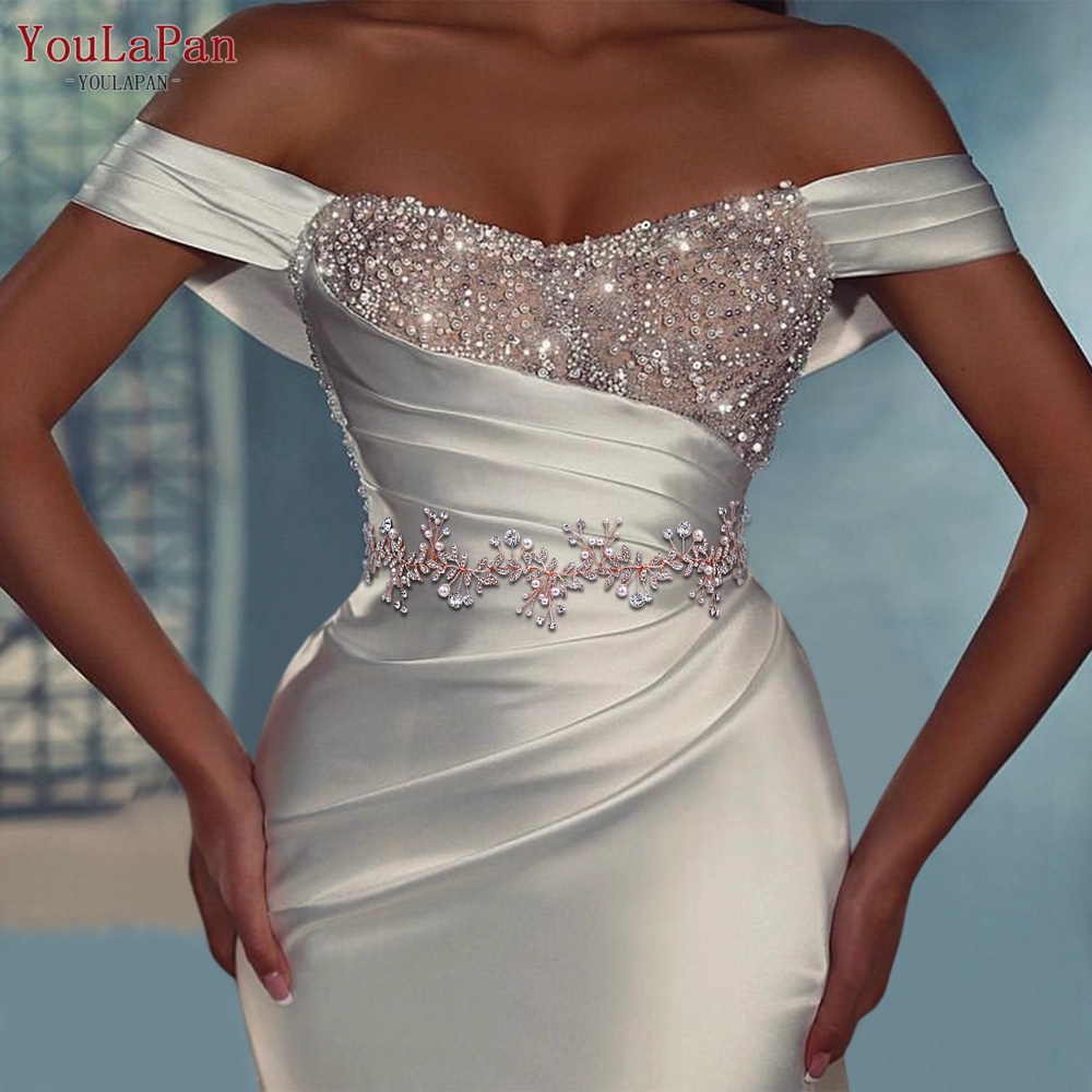 YouLaPan SH233 Rhinestone Brid – Bridal Sash Ribbon recenzja i cena