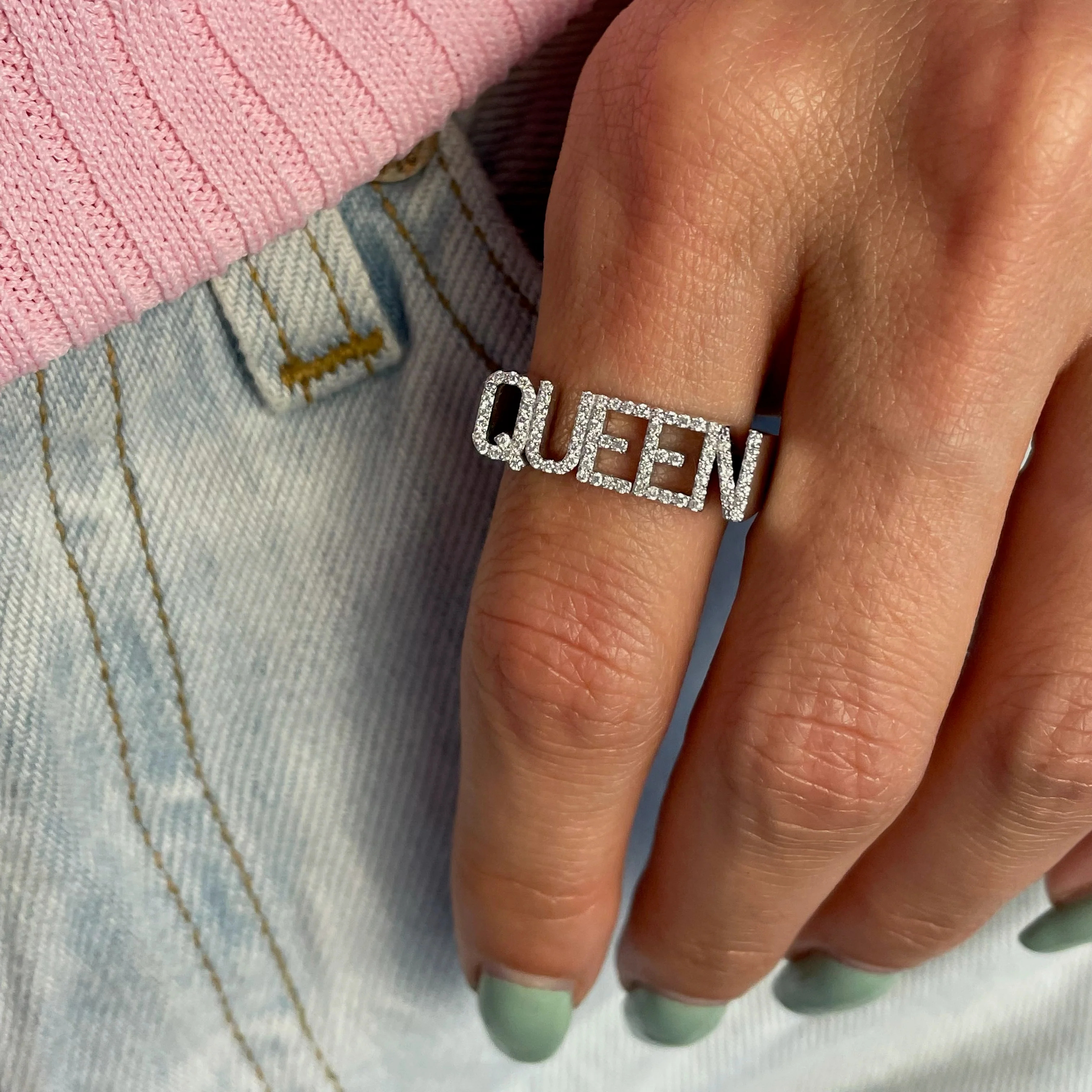 3D Name Ring Custom Diamond Na – Wedding Zone recenzja i cena