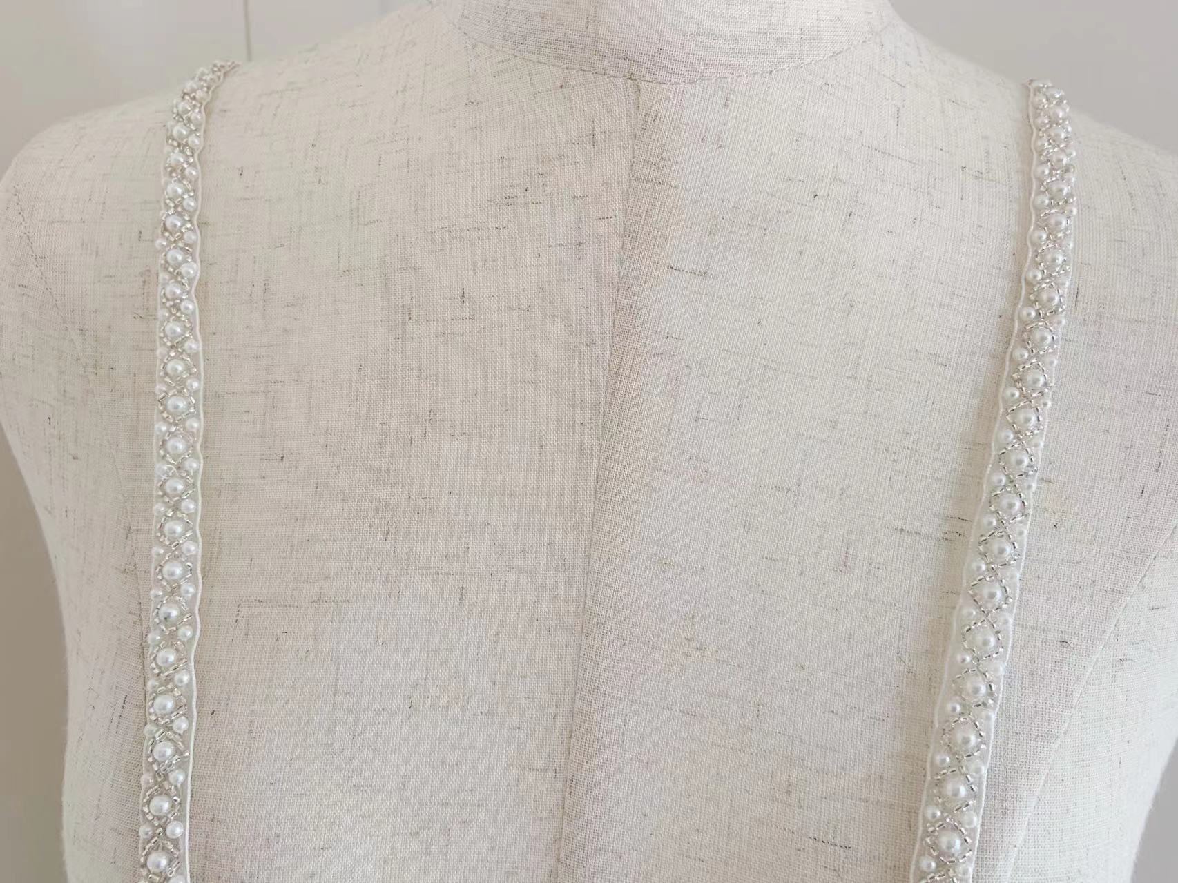 Top Quality Off White Pearl Be – Bridal Sash Ribbon recenzja i cena