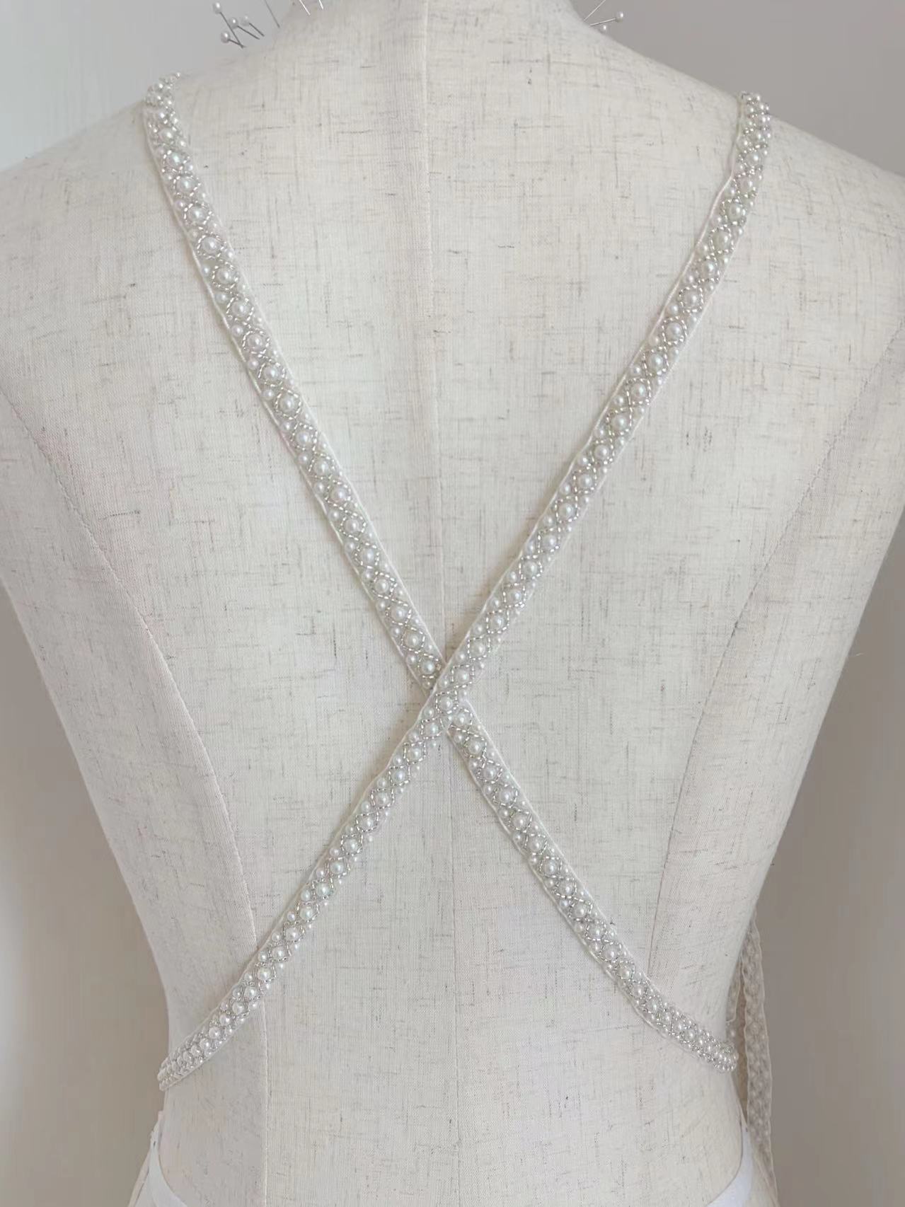 Top Quality Off White Pearl Be – Bridal Sash Ribbon recenzja i cena