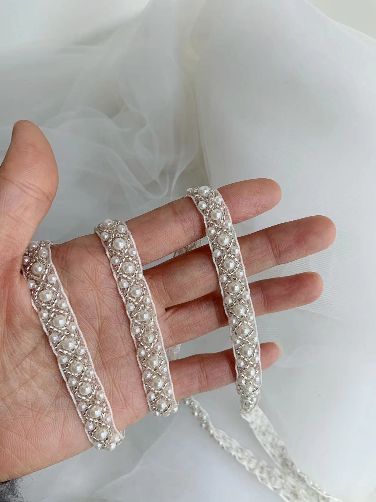 Top Quality Off White Pearl Be – Bridal Sash Ribbon recenzja i cena