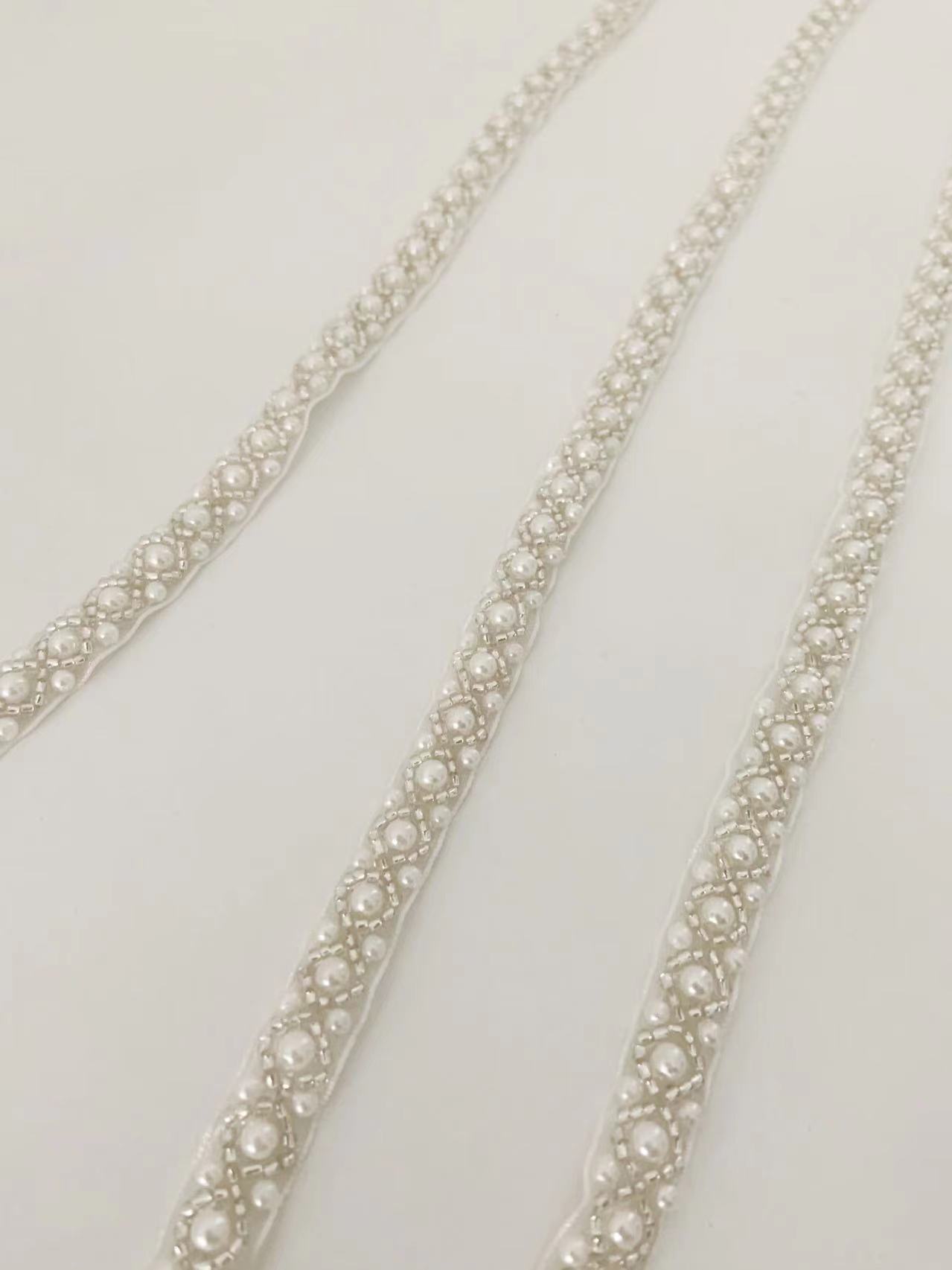 Top Quality Off White Pearl Be – Bridal Sash Ribbon recenzja i cena
