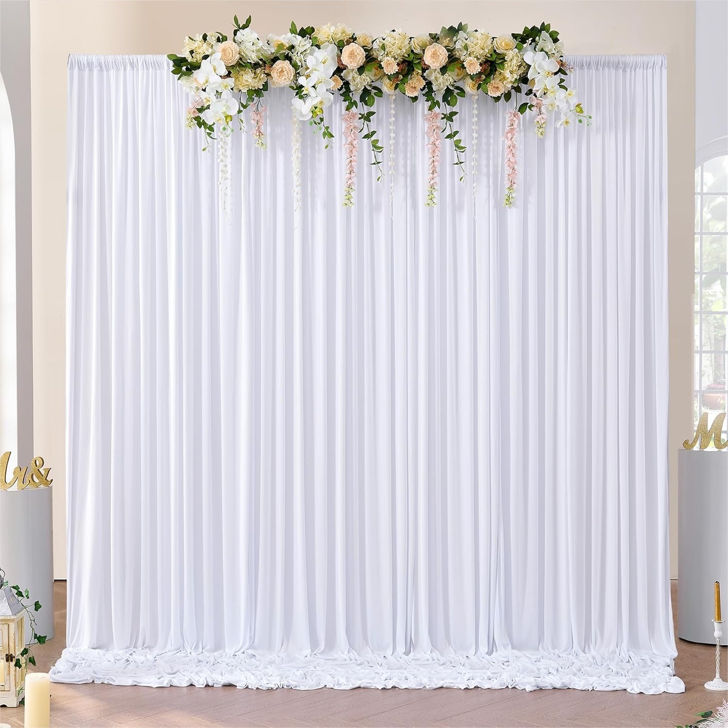 White Backdrop Curtains 10x10  – Wedding Backdrop Curtain recenzja i cena