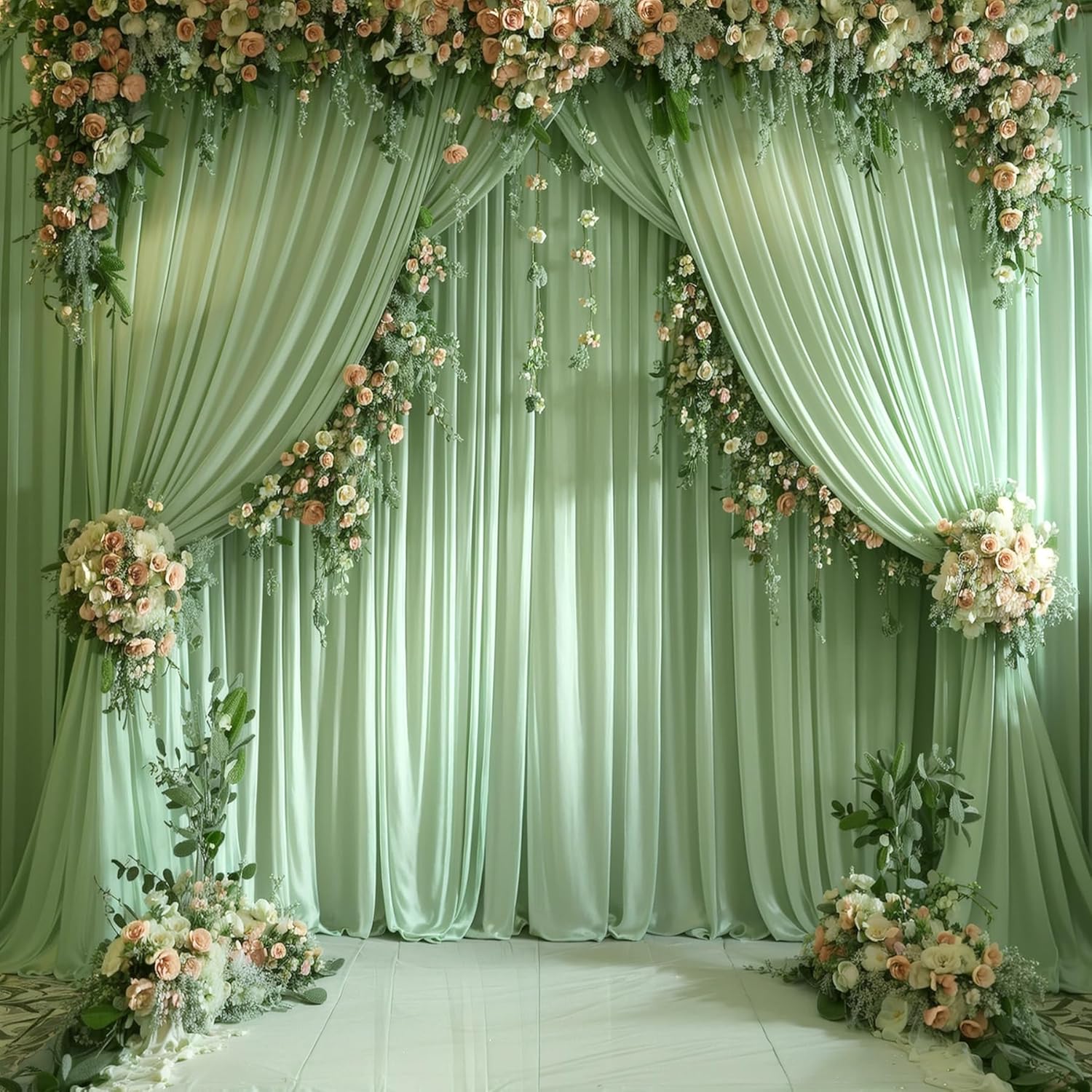 White Backdrop Curtains for Pa – Wedding Backdrop Curtain recenzja i cena