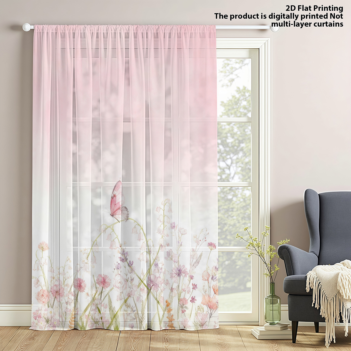 Flower Series Sheer Curtain, G – Good Floral & Wedding Decor Supply Photos recenzja i cena