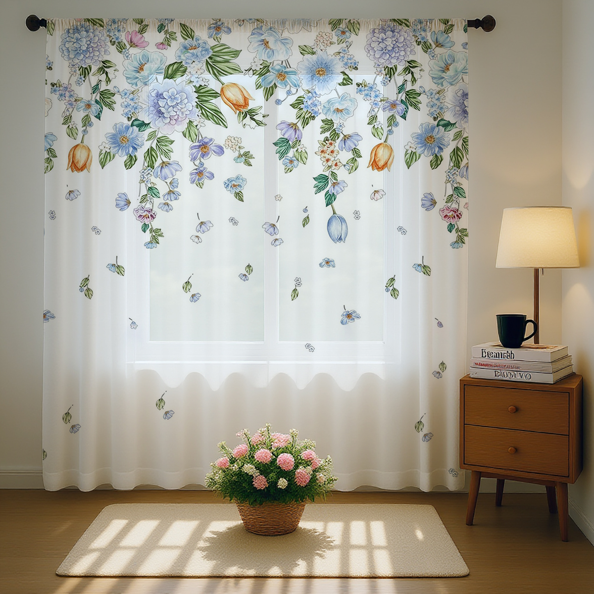 Floral Sheer Curtain, Good Qua – Good Floral & Wedding Decor Supply Photos recenzja i cena