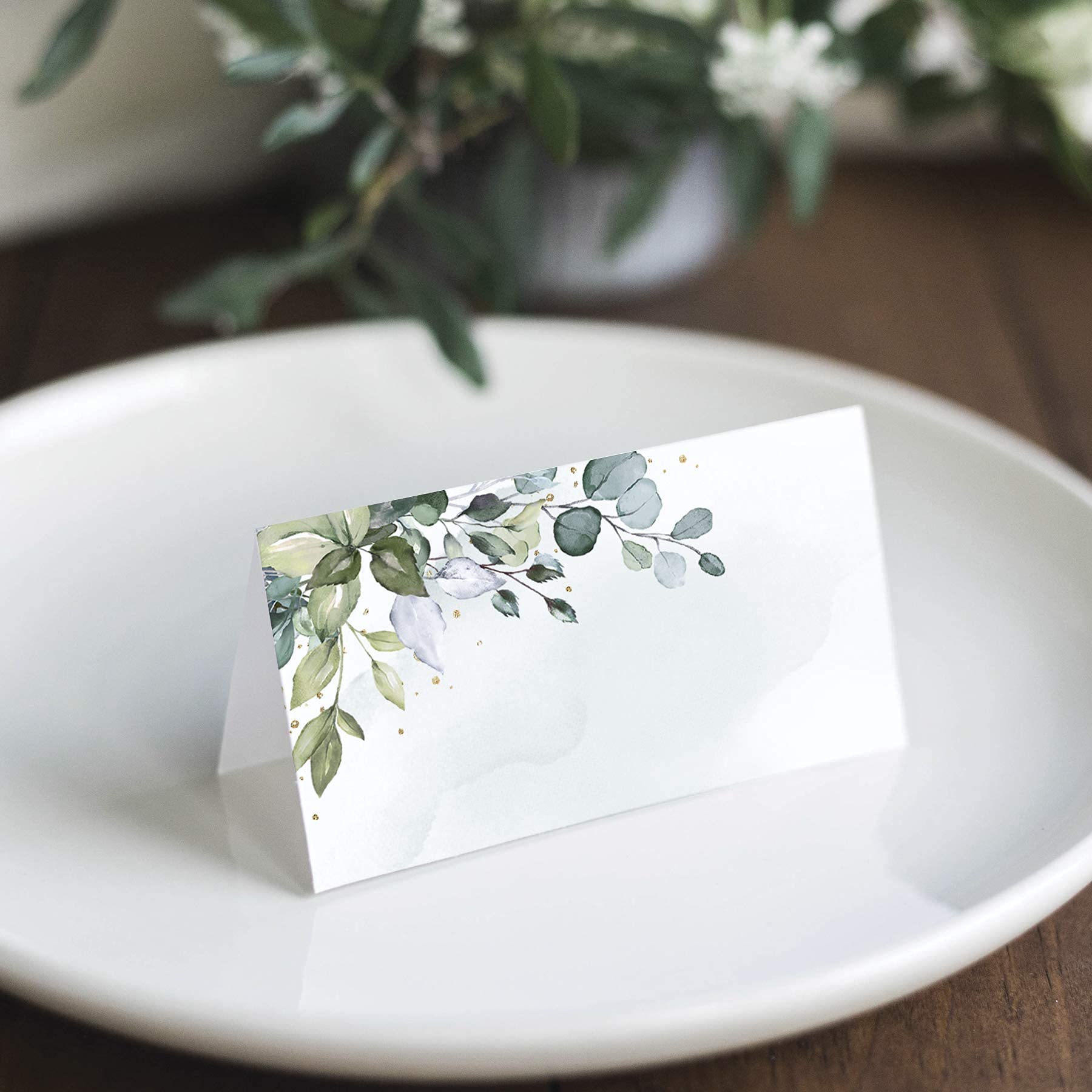 Green Leaf Watercolor Wedding  – Table Number Gold recenzja i cena