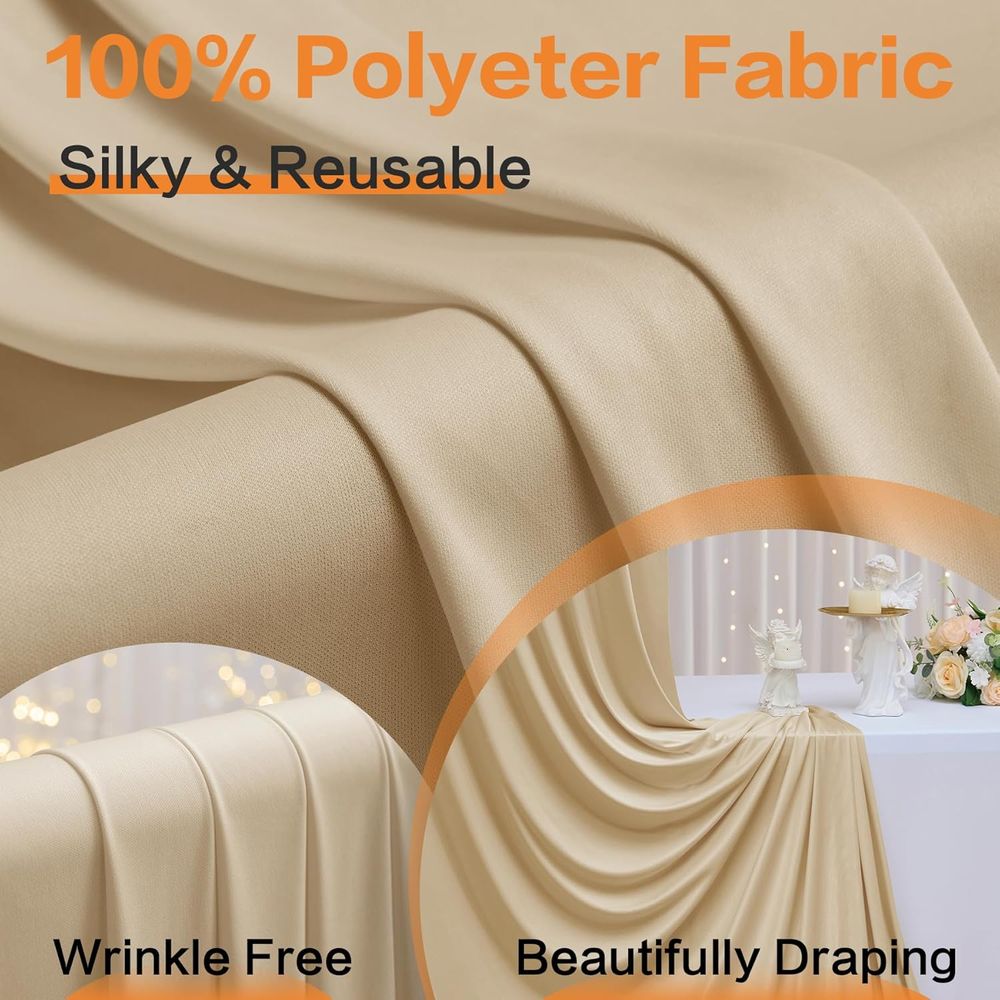 60×14 t Beige Backdrop Curtain – Wedding Backdrop Curtain recenzja i cena