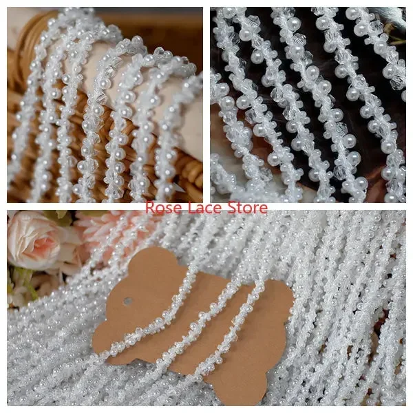 3 Yards Pearl lace trim, pearl – Bridal Sash Ribbon recenzja i cena