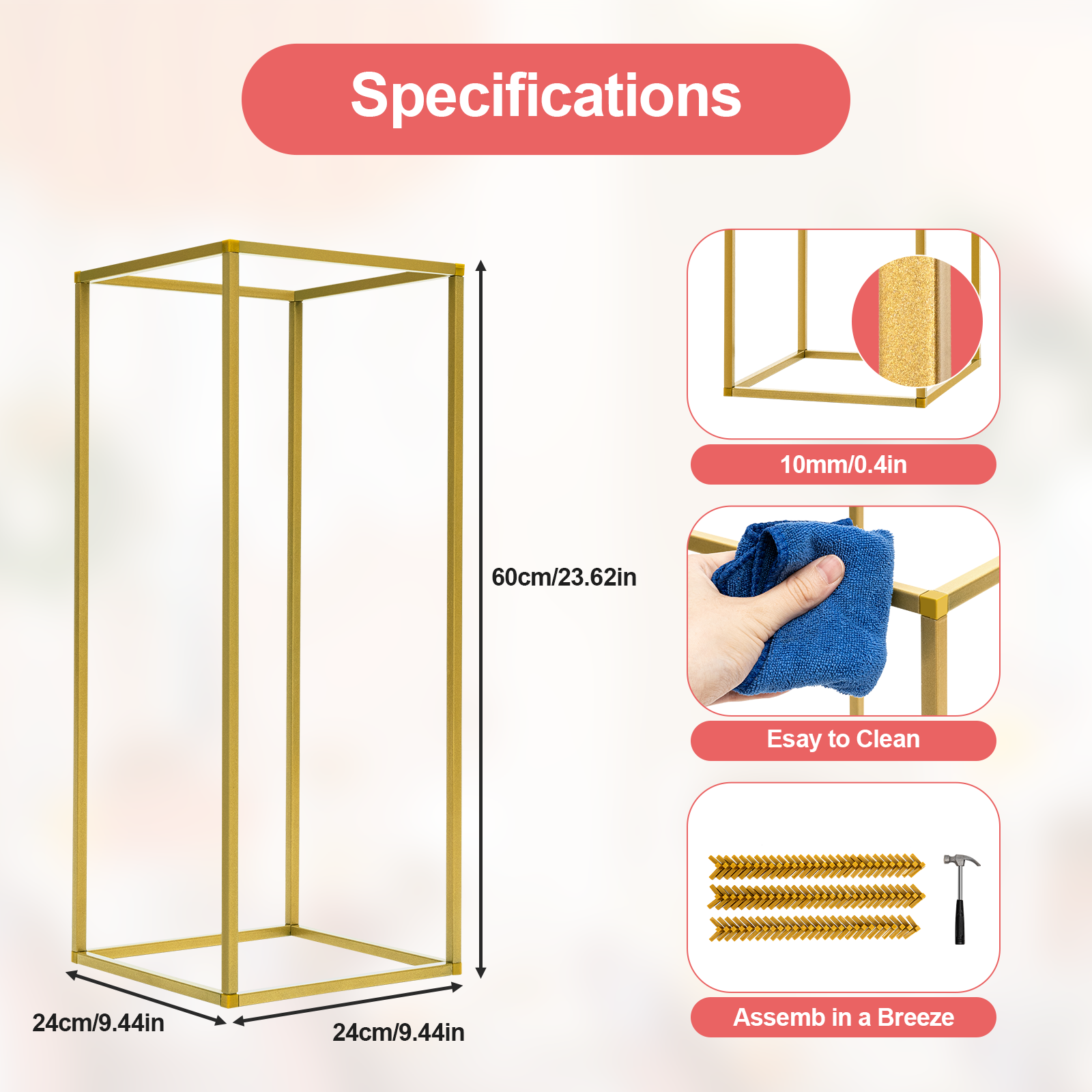 Flower Stand, 10-Pack Square W – Wedding Support recenzja i cena