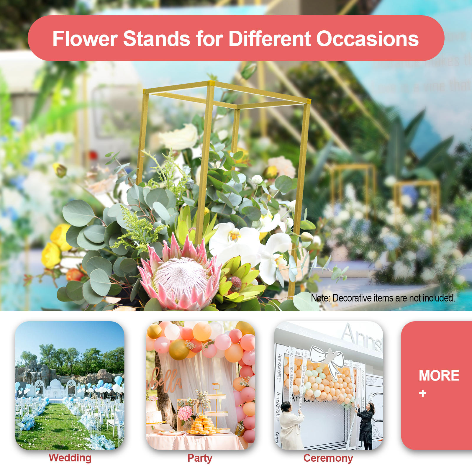 Flower Stand, 10-Pack Square W – Wedding Support recenzja i cena