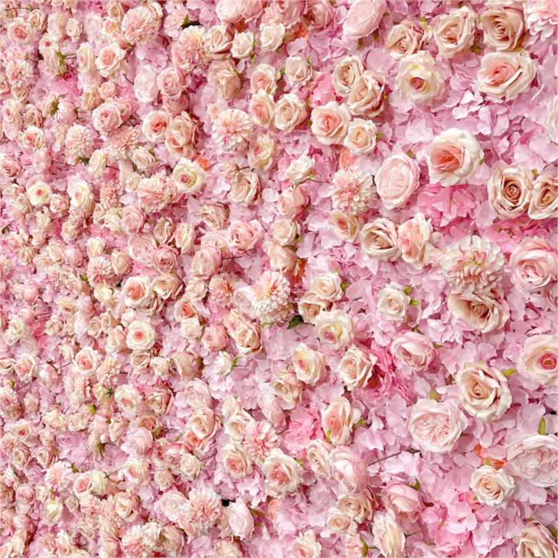 Uflower Pink Rose Hydrangea Cl – Wedding Backdrop Curtain recenzja i cena