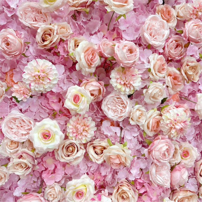 Uflower Pink Rose Hydrangea Cl – Wedding Backdrop Curtain recenzja i cena