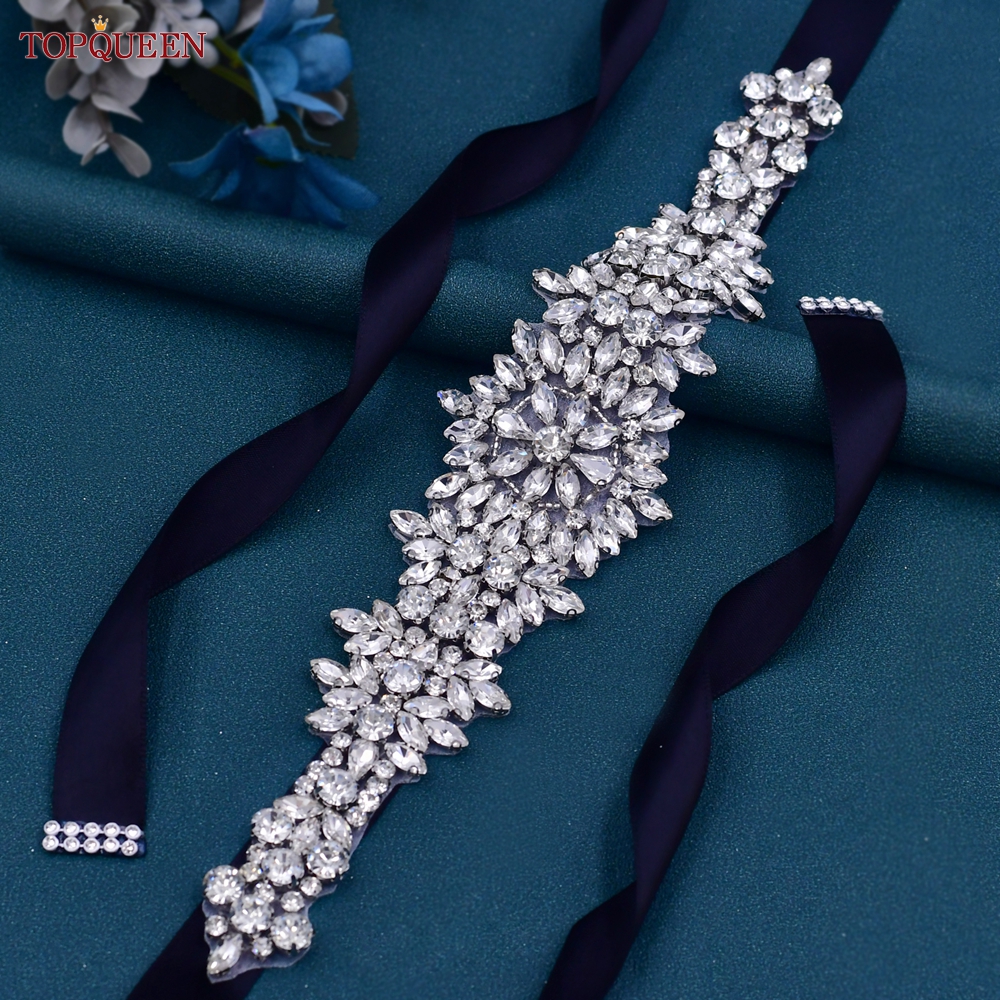 TOPQUEEN S319 Rhinestones Wedd – Bridal Sash Ribbon recenzja i cena