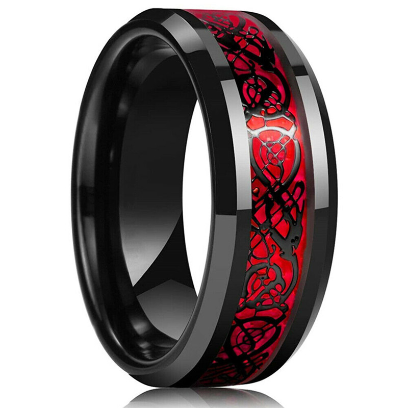 Fashion 8mm Men's Stainless St – Wedding Zone recenzja i cena