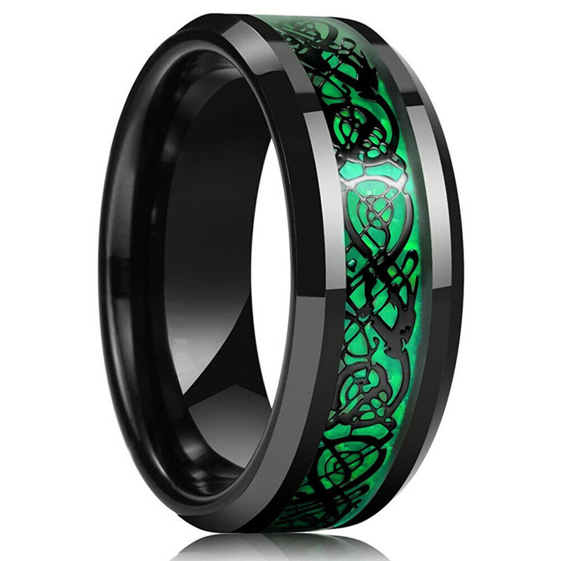 Fashion 8mm Men's Stainless St – Wedding Zone recenzja i cena
