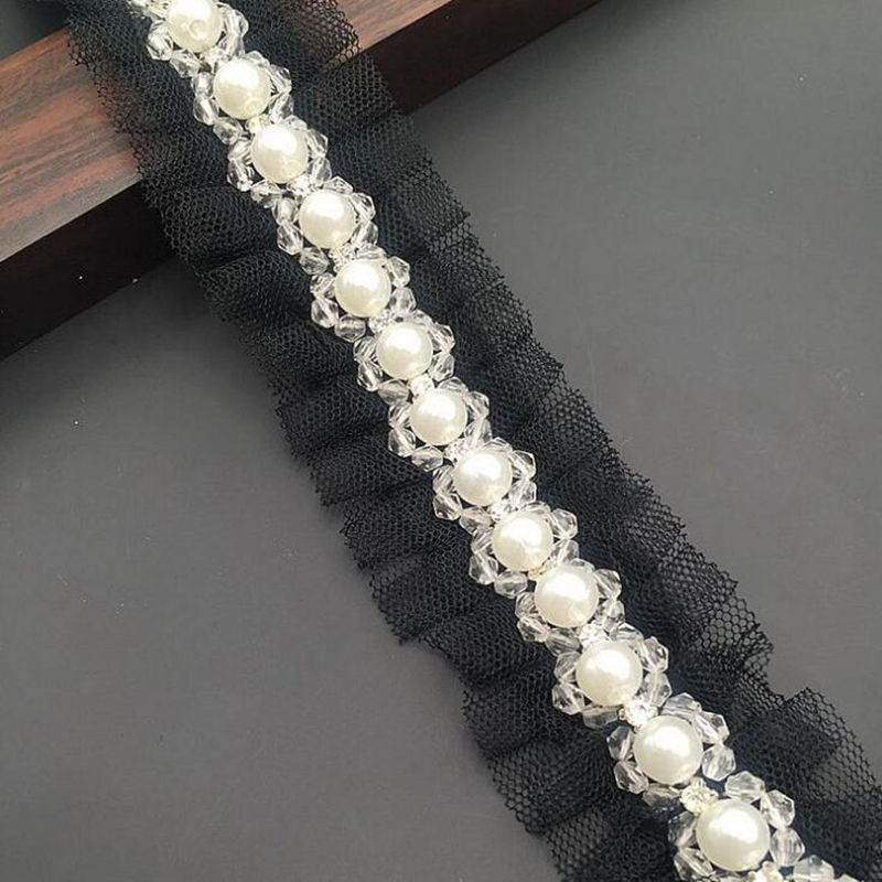 1 yard 1.5cm Ivory Pearl Beade – Bridal Sash Ribbon recenzja i cena