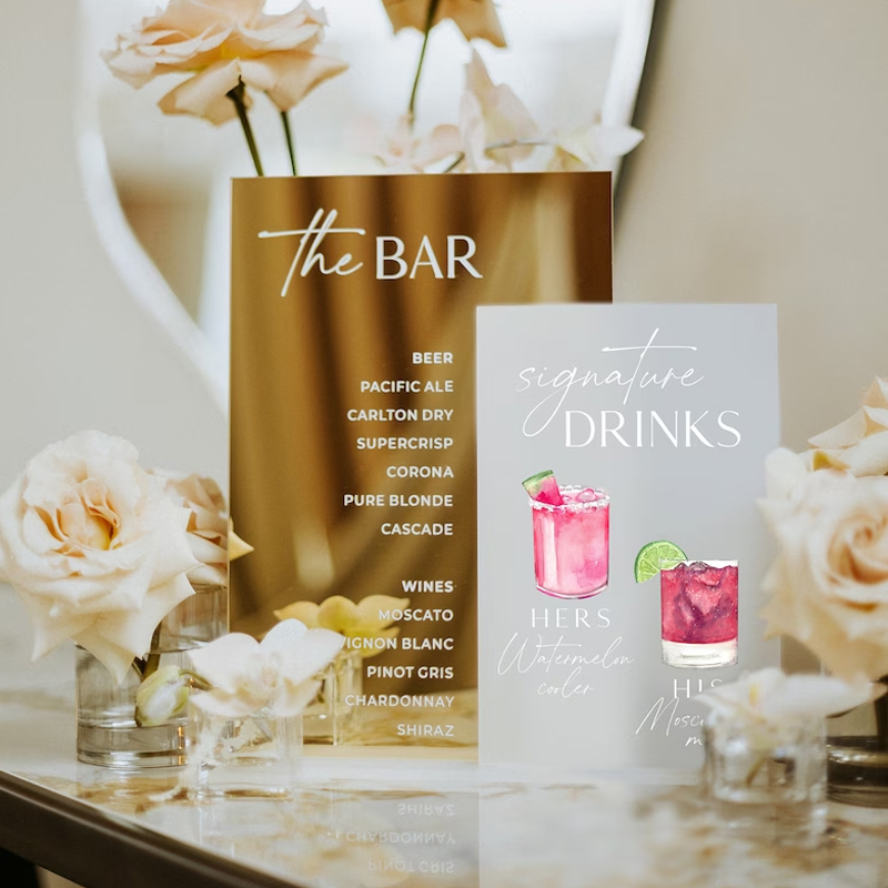 Signature Drink Sign,His and H – Table Number Gold recenzja i cena