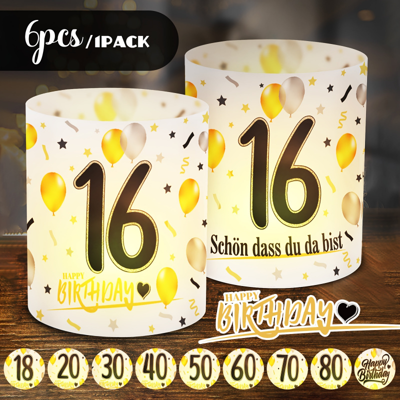 6 pcs. Black Gold Birthday Tab – Table Number Gold recenzja i cena