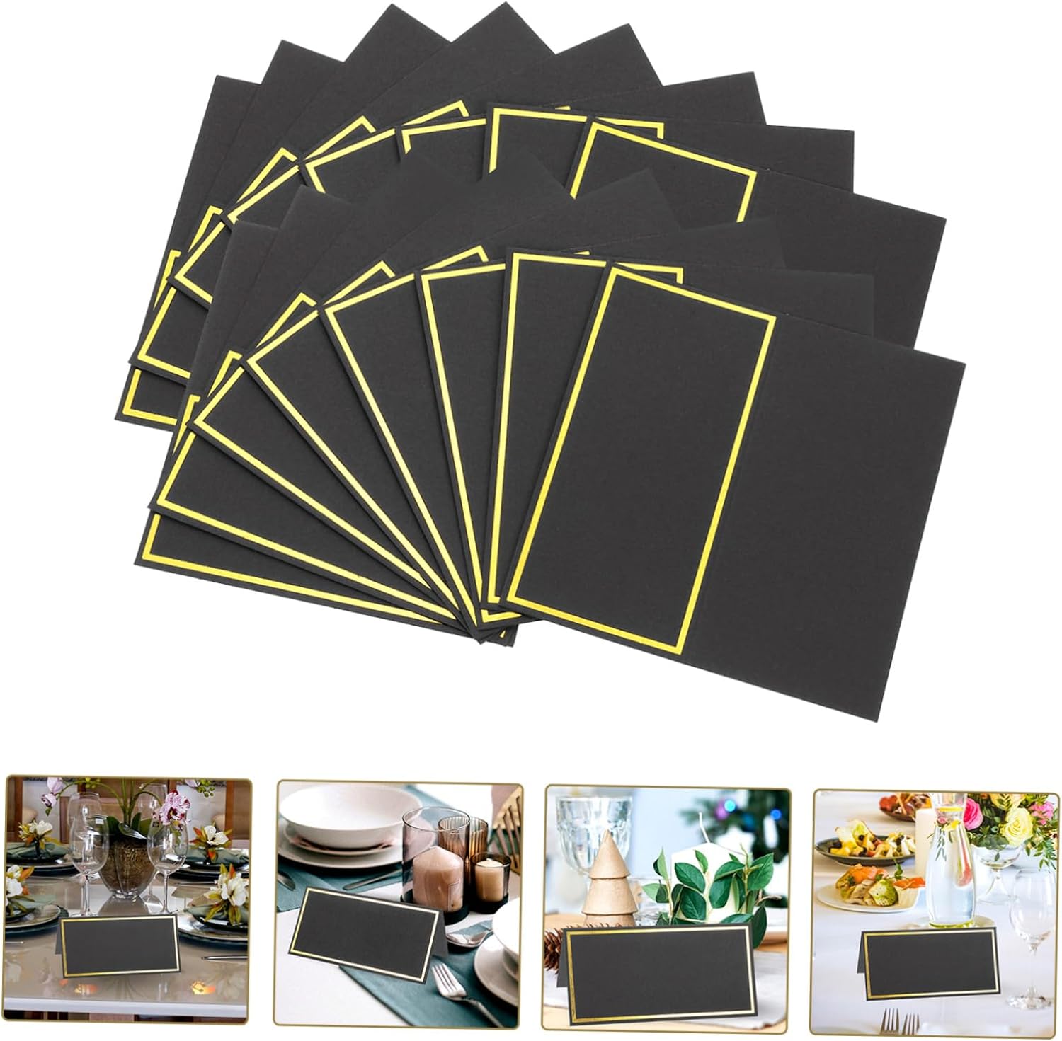 10/20/50pcs Black Gold Name Pl – Table Number Gold recenzja i cena