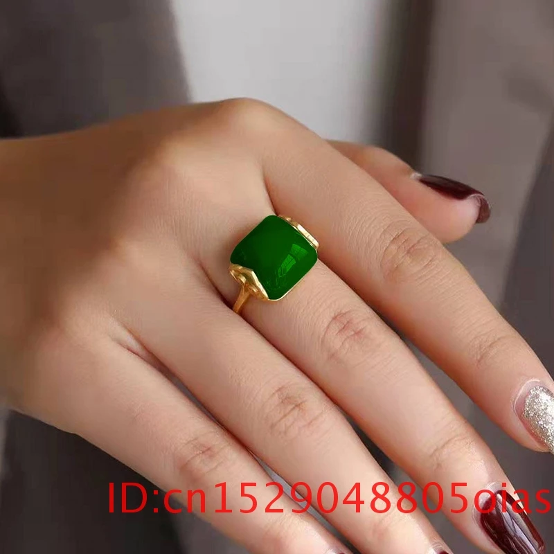 Natural Hetian Jade Ring Fashi – Wedding Zone recenzja i cena